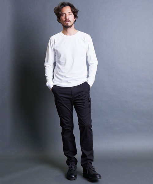 Magine(マージン)の「MICRO PILE P/O KNITSAW L/S:マイクロパイル プルオーバーニットソー ロングスリーブ 24SS(スウェット・メンズ・ホワイト/ブラック/チャコールグレー/ネイビー・44/48/46)」の22枚目の写真