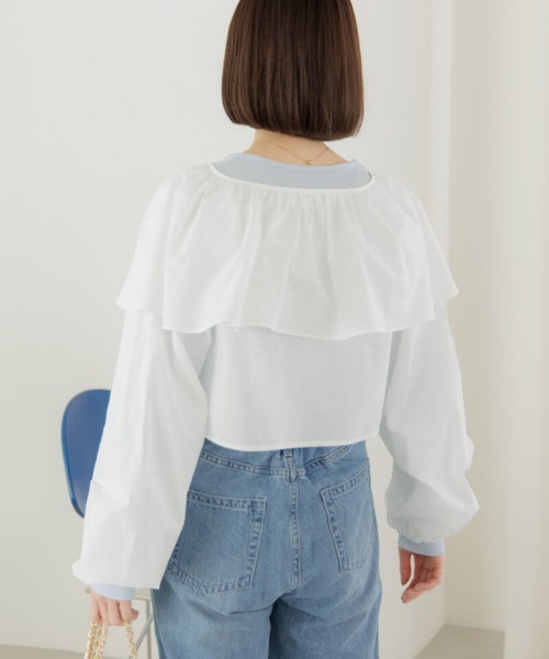 flower(フラワー)の「レイヤードカラーブラウス(シャツ/ブラウス・レディース・ホワイト・FREE)」の5枚目の写真
