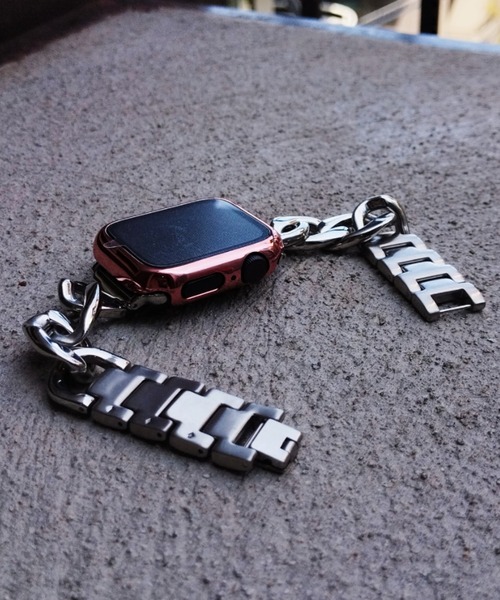 zandy（ズィーアンドワイ）の「zandy ズィーアンドワイ/ Apple Watch ケース＆ベルトセット マットタイプ【メッキハードフルケース】アップルウォッチカバー& チェーンバンド /// set5（デジタル腕時計・メンズ・シルバー×ゴールド/ピンクゴールド/ブラック×シルバー/ブラック×ゴールド/ブラック×ブラック/シルバー/ピンク系その他/ブラック×ピンク/ゴールド系その他/ゴールド系その他2・S/M）」の6枚目の写真