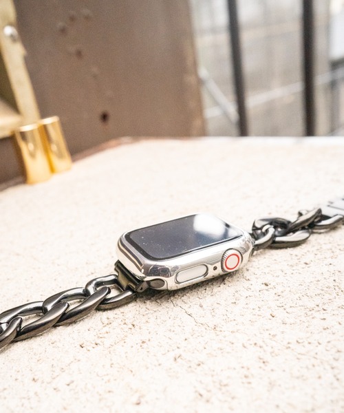 zandy（ズィーアンドワイ）の「zandy ズィーアンドワイ/ Apple Watch ケース＆ベルトセット マットタイプ【メッキハードフルケース】アップルウォッチカバー& チェーンバンド /// set5（デジタル腕時計・メンズ・シルバー×ゴールド/ピンクゴールド/ブラック×シルバー/ブラック×ゴールド/ブラック×ブラック/シルバー/ピンク系その他/ブラック×ピンク/ゴールド系その他/ゴールド系その他2・S/M）」の12枚目の写真