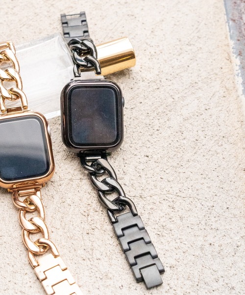 zandy(ズィーアンドワイ)の「zandy ズィーアンドワイ / Apple Watch ケース&ベルトセット マットタイプ【メッキハードフルケース】アップルウォッチカバー& チェーンバンド /// set5(デジタル腕時計・メンズ・シルバー×ゴールド/ピンクゴールド/ブラック×シルバー/ブラック×ゴールド/ブラック×ブラック/シルバー/ピンク系その他/ブラック×ピンク/ゴールド系その他/ゴールド系その他2・S/M)」の13枚目の写真