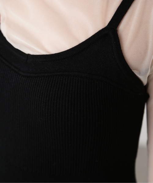 FREE'S MART（フリーズマート）の「［セットアップ対応］Iラインリブニットワンピース（ワンピース・レディース・ベージュ/ライトグリーン/ブラック・FREE）」の10枚目の写真