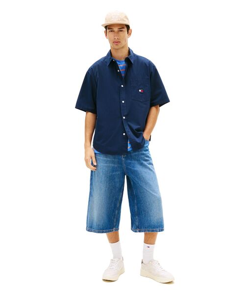 tommy jeans（トミー ジーンズ）の「イージーポプリンショートスリーブオーバーシャツ（シャツ/ブラウス・メンズ・ホワイト/ブルー/グレー/ネイビー/ベージュ/モスグリーン・LARGE/MEDIUM/SMALL/X-LARGE）」の16枚目の写真