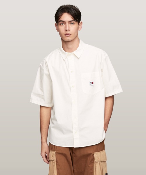 【セール】イージーポプリンショートスリーブオーバーシャツ（シャツ/ブラウス）｜TOMMY JEANS（トミー ジーンズ）