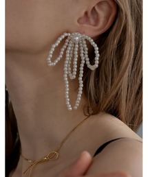 Re:EDIT | [2024SS COLLECTION][MEISM by Re:EDIT]フェイクパールリボンデザインピアス(ピアス（両耳用）)