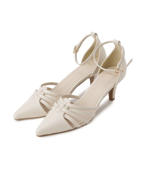 index（インデックス）の「◆【7cmヒール】ラインデザインパンプス（パンプス・レディース・オフホワイト/ブラック・03/02/01）」の4枚目の写真