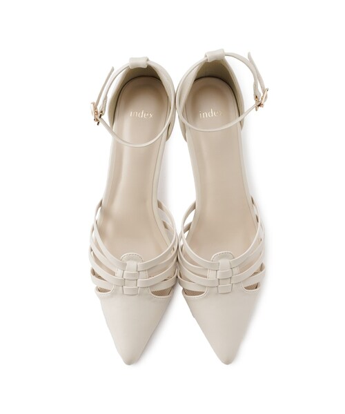 index（インデックス）の「◆【7cmヒール】ラインデザインパンプス（パンプス・レディース・オフホワイト/ブラック・03/02/01）」の7枚目の写真