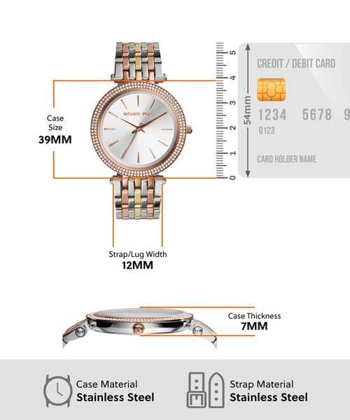 MICHAEL KORS(マイケルコース)の「マイケル・コース 腕時計 レディース アナログ ステンレス MK3203(アナログ腕時計・レディース・マルチ・FREE)」の8枚目の写真