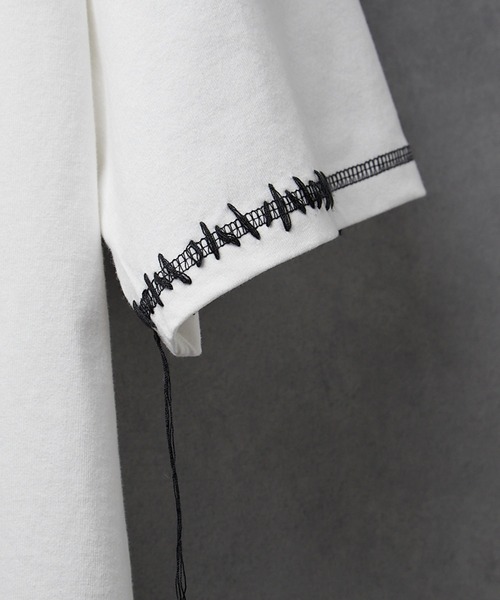 CIASENSE(シアセンス)の「Hand-stitched oversized T-shirt/ハンドステッチ オーバーサイズTシャツ(Tシャツ/カットソー・メンズ・チャコールグレー/ホワイト/ブラック・S/M/L)」の10枚目の写真