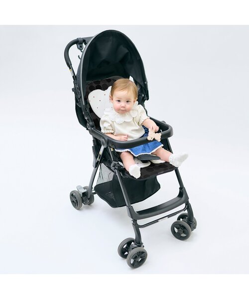 apres les cours(アプレレクール)の「ひんやりベビーカーシート(ベビーカー/ベビーカー用品・キッズ・レッド/ベージュ・FREE)」の3枚目の写真