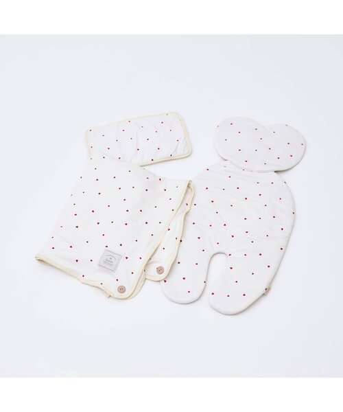 apres les cours(アプレレクール)の「ひんやりベビーカーシート(ベビーカー/ベビーカー用品・キッズ・レッド/ベージュ・FREE)」の5枚目の写真