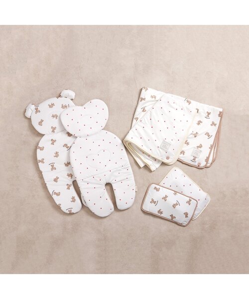 apres les cours(アプレレクール)の「ひんやりベビーカーシート(ベビーカー/ベビーカー用品・キッズ・レッド/ベージュ・FREE)」の7枚目の写真