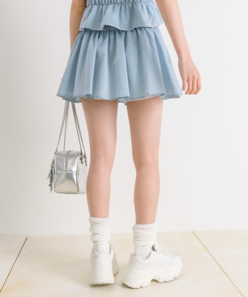 OLIVE des OLIVE（オリーブデオリーブ）の「ドロストリボンミニスカート（スカート・レディース・ブラック/オフホワイト/ブラック系/サックスブルー・FREE）」の14枚目の写真