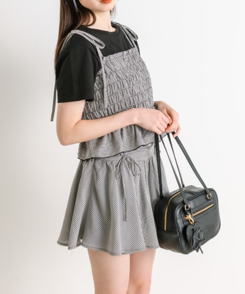 OLIVE des OLIVE（オリーブデオリーブ）の「ドロストリボンミニスカート（スカート・レディース・ブラック/オフホワイト/ブラック系/サックスブルー・FREE）」の20枚目の写真