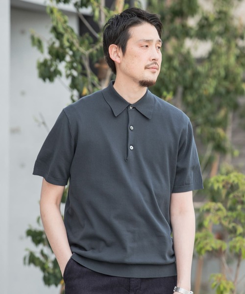 URBAN RESEARCH DOORS(アーバンリサーチドアーズ)の「『UR TECH ひやサラクール』LIFE STYLE TAILOR ニットポロシャツ(ポロシャツ・メンズ・ブラウン/ブラック/グレー系その他/アイボリー・LARGE/MEDIUM)」の15枚目の写真