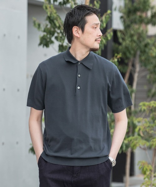 URBAN RESEARCH DOORS(アーバンリサーチドアーズ)の「『UR TECH ひやサラクール』LIFE STYLE TAILOR ニットポロシャツ(ポロシャツ・メンズ・ブラウン/ブラック/グレー系その他/アイボリー・LARGE/MEDIUM)」の14枚目の写真