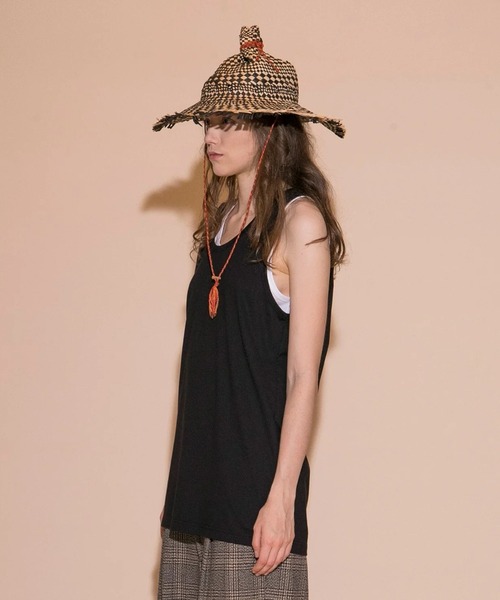 my beautiful landlet(マイビューティフルランドレット)の「【my beautiful landlet】MERCERIZATION JERSEY STANDARD TANK TOP(タンクトップ・メンズ・ブラック/ネイビー/パープル/ホワイト/ベージュ・0/1/2)」の9枚目の写真