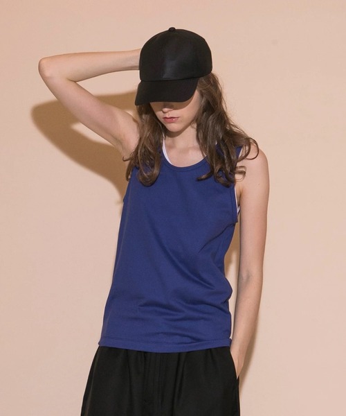 my beautiful landlet(マイビューティフルランドレット)の「【my beautiful landlet】MERCERIZATION JERSEY STANDARD TANK TOP(タンクトップ・メンズ・ブラック/ネイビー/パープル/ホワイト/ベージュ・0/1/2)」の11枚目の写真