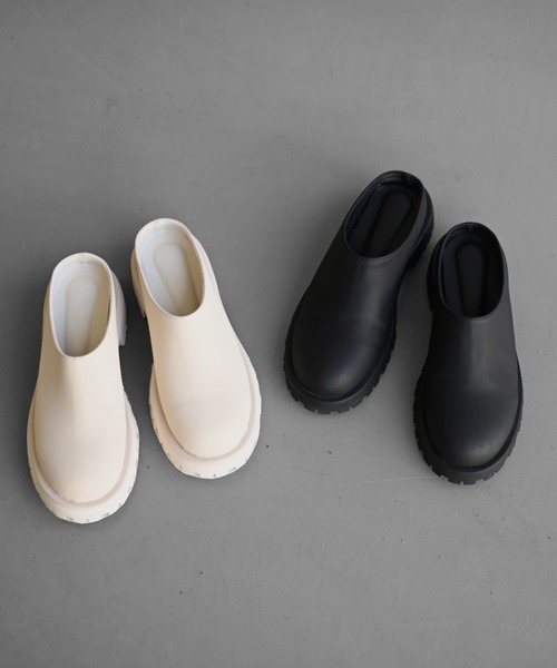 Marient（マリエント）の「Soft Rubber Slide Shoes（スリッポン・レディース・ブラック/アイボリー・23.0/23.5/24.0/24.5/23.0cm）」の7枚目の写真