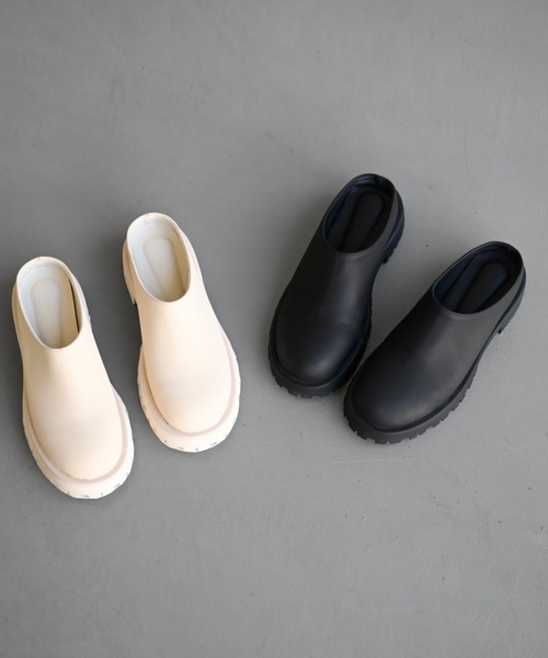 Marient（マリエント）の「Soft Rubber Slide Shoes（スリッポン・レディース・ブラック/アイボリー・23.0/23.5/24.0/24.5/23.0cm）」の10枚目の写真