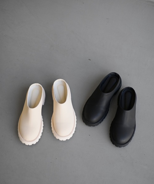 Marient（マリエント）の「Soft Rubber Slide Shoes（スリッポン・レディース・ブラック/アイボリー・23.0/23.5/24.0/24.5/23.0cm）」の11枚目の写真