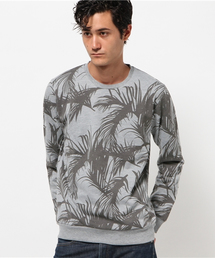 VENCEEXCHANGE | ミニ裏毛リーフ柄クルーネックプルオーバー(スウェット)