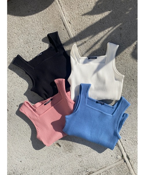 one way(ワンウェイ)の「スクエアタンク(タンクトップ・レディース・ホワイト/ピンク/ブルー/ブラック・FREE)」の6枚目の写真