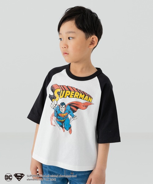 セール】スーパーマン ラグラン半袖Tシャツ（Tシャツ/カットソー