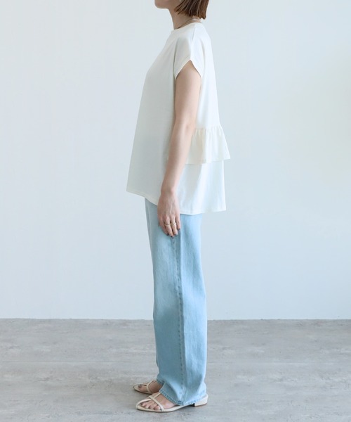 reca(レカ)の「ティアードカットソー(Tシャツ/カットソー・レディース・ブラック/ピンク系その他/オフホワイト・M)」の10枚目の写真