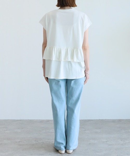 reca(レカ)の「ティアードカットソー(Tシャツ/カットソー・レディース・ブラック/ピンク系その他/オフホワイト・M)」の11枚目の写真
