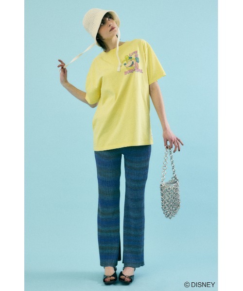 Disney SERIES CREATED by MUS(ディズニーシリーズクリエイテッドバイエムユーエス)の「MD SOUND Tシャツ / MINNIE(Tシャツ/カットソー・レディース・グレー×ホワイト/ライトブラック/イエロー・FREE)」の9枚目の写真