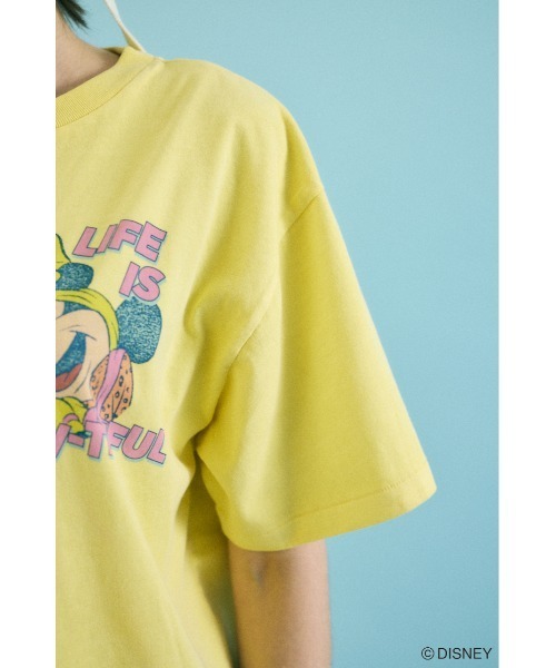 Disney SERIES CREATED by MUS(ディズニーシリーズクリエイテッドバイエムユーエス)の「MD SOUND Tシャツ / MINNIE(Tシャツ/カットソー・レディース・グレー×ホワイト/ライトブラック/イエロー・FREE)」の14枚目の写真