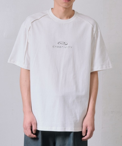 【新品】Tシャツ　グレー　ワンポイント　ロゴ 新柄入荷】 胸刺繍ワンポイントロゴ ロングスリーブTシャツ（T