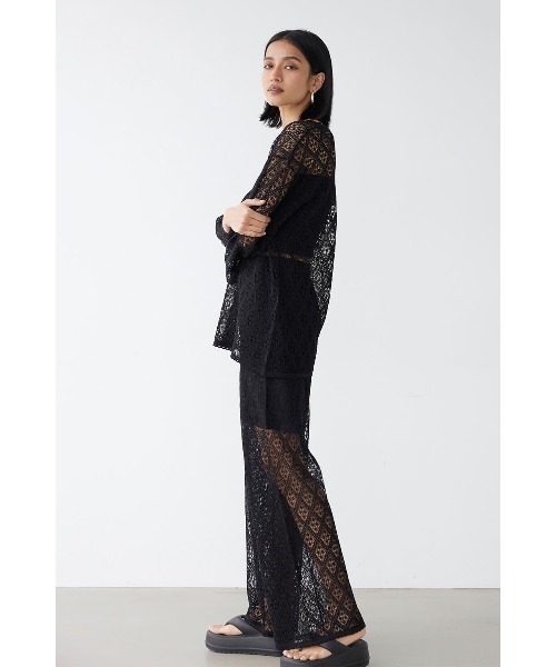 ALEXIA STAM（アリシアスタン）の「Open Work Knit Pants /透かし柄パンツ（その他パンツ・レディース・アイボリー/ブラック・M/S）」の20枚目の写真