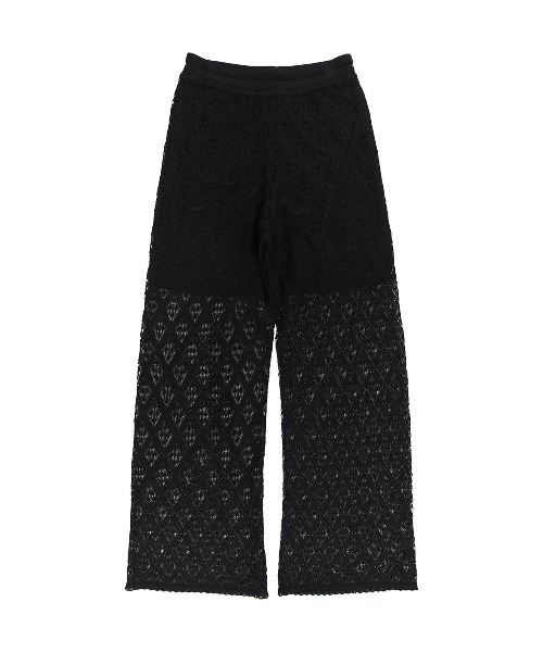 ALEXIA STAM（アリシアスタン）の「Open Work Knit Pants /透かし柄パンツ（その他パンツ・レディース・アイボリー/ブラック・M/S）」の7枚目の写真