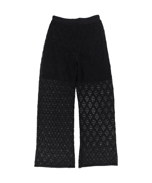 ALEXIA STAM（アリシアスタン）の「Open Work Knit Pants /透かし柄パンツ（その他パンツ・レディース・アイボリー/ブラック・M/S）」の8枚目の写真