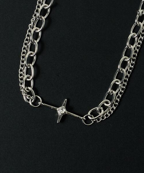 WEGO（ウィゴー）の「WEGO/モチーフレイヤーネックレス（ネックレス・メンズ・シルバー・FREE）」の2枚目の写真