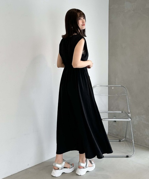 archives（アルシーヴ）の「２ＷＡＹドロスト麻調ノースリワンピース（ワンピース・レディース・ブラック/グレー/オレンジ・MEDIUM）」の21枚目の写真