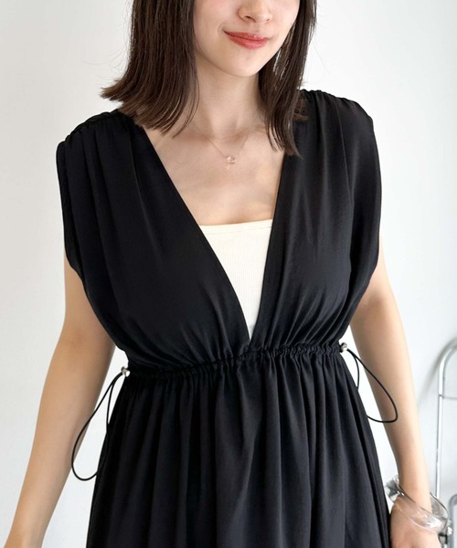 archives（アルシーヴ）の「２ＷＡＹドロスト麻調ノースリワンピース（ワンピース・レディース・ブラック/グレー/オレンジ・MEDIUM）」の19枚目の写真