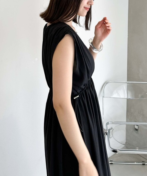 archives（アルシーヴ）の「２ＷＡＹドロスト麻調ノースリワンピース（ワンピース・レディース・ブラック/グレー/オレンジ・MEDIUM）」の18枚目の写真