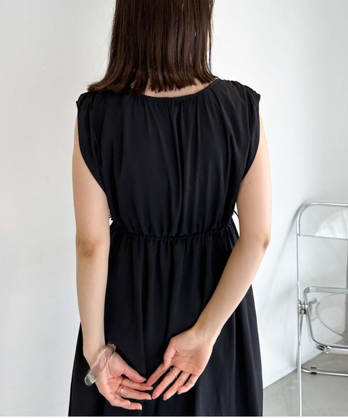 archives（アルシーヴ）の「２ＷＡＹドロスト麻調ノースリワンピース（ワンピース・レディース・ブラック/グレー/オレンジ・MEDIUM）」の17枚目の写真