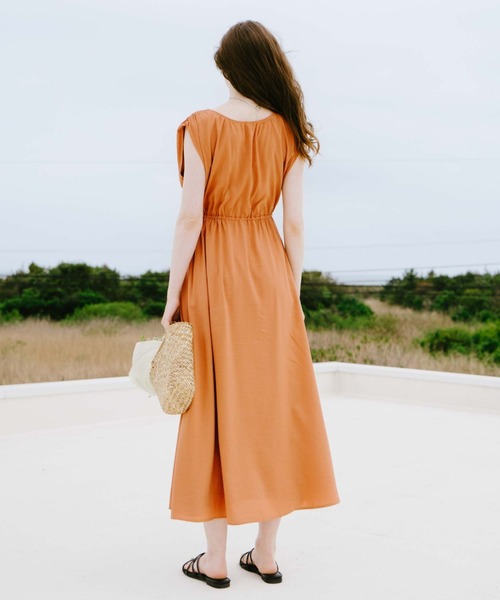 archives（アルシーヴ）の「２ＷＡＹドロスト麻調ノースリワンピース（ワンピース・レディース・ブラック/グレー/オレンジ・MEDIUM）」の10枚目の写真