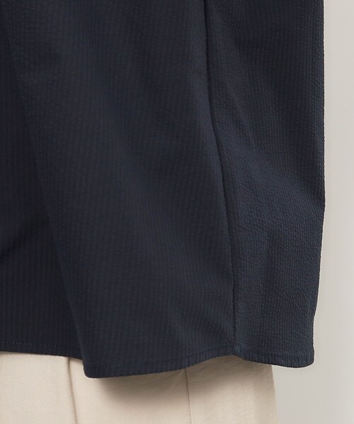 OPAQUE.CLIP（オペークドットクリップ）の「◆サッカースキッパーフレアスリーブブラウス【洗濯機洗い可】（シャツ/ブラウス・レディース・ネイビー/ベージュ/グリーン/ホワイト・38/40/42/36）」の8枚目の写真