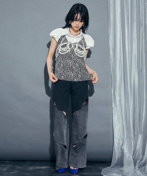 uyu.(ウユ)の「バックリボンパールビスチェ(キャミソール・レディース・ホワイト・FREE)」の22枚目の写真