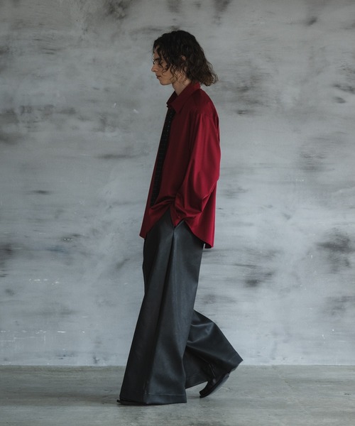CASPER JOHN（キャスパージョン）の「PU HAKAMA slacks/PU袴スラックス（スラックス・メンズ・ブラック/ブラック系その他・X-SMALL/SMALL/MEDIUM/LARGE）」の16枚目の写真