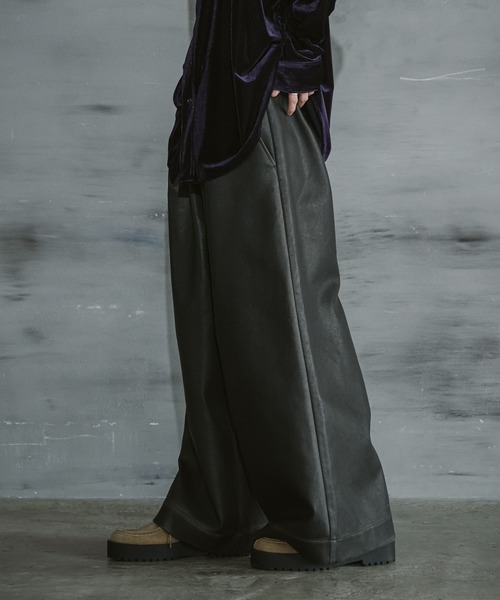 CASPER JOHN（キャスパージョン）の「PU HAKAMA slacks/PU袴スラックス（スラックス・メンズ・ブラック/ブラック系その他・X-SMALL/SMALL/MEDIUM/LARGE）」の21枚目の写真