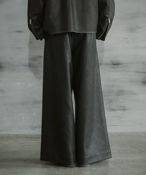 CASPER JOHN（キャスパージョン）の「PU HAKAMA slacks/PU袴スラックス（スラックス・メンズ・ブラック/ブラック系その他・X-SMALL/SMALL/MEDIUM/LARGE）」の5枚目の写真
