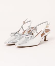 EVOL | 【EVOL】リボンバックストラップスクエアパンプス(パンプス)