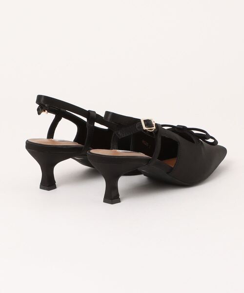 EVOL（イーボル）の「【EVOL】リボンバックストラップスクエアパンプス（パンプス・レディース・ブラック/シルバー・SMALL/MEDIUM）」の3枚目の写真