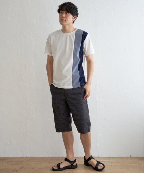 ikka(イッカ)の「【接触冷感/親子コーデ】速乾COOL縦切り替えTシャツ(Tシャツ/カットソー・メンズ・ホワイト/ネイビー/チャコールグレー・L/M/S/XL)」の12枚目の写真